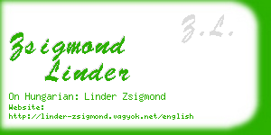 zsigmond linder business card